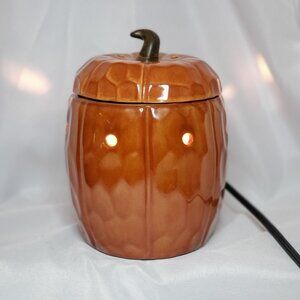 Scentsy Pumpkin Electric Wax Warmer Ceramic Autumn Fall Home Decor Retired